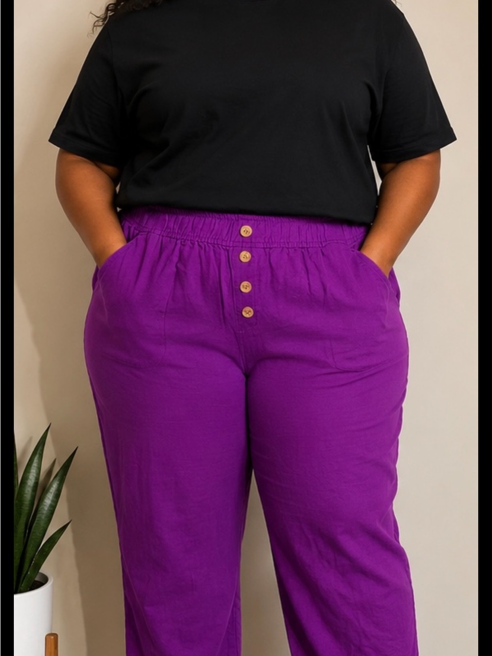 LOFT Purple high waist straight Leg Pants